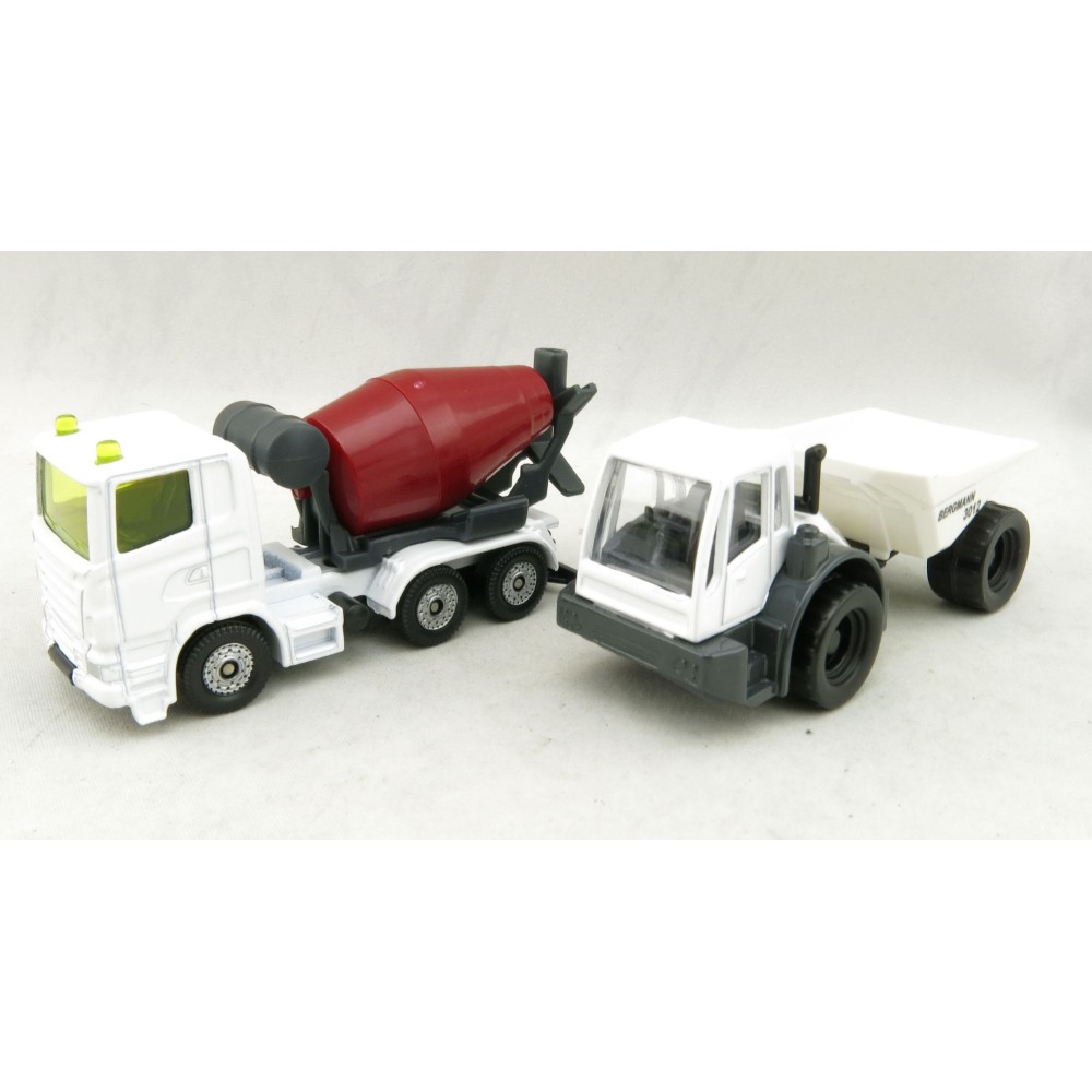 Siku 1692 - Construction Set Scania Concrete Mixer and Bergmann Dumper