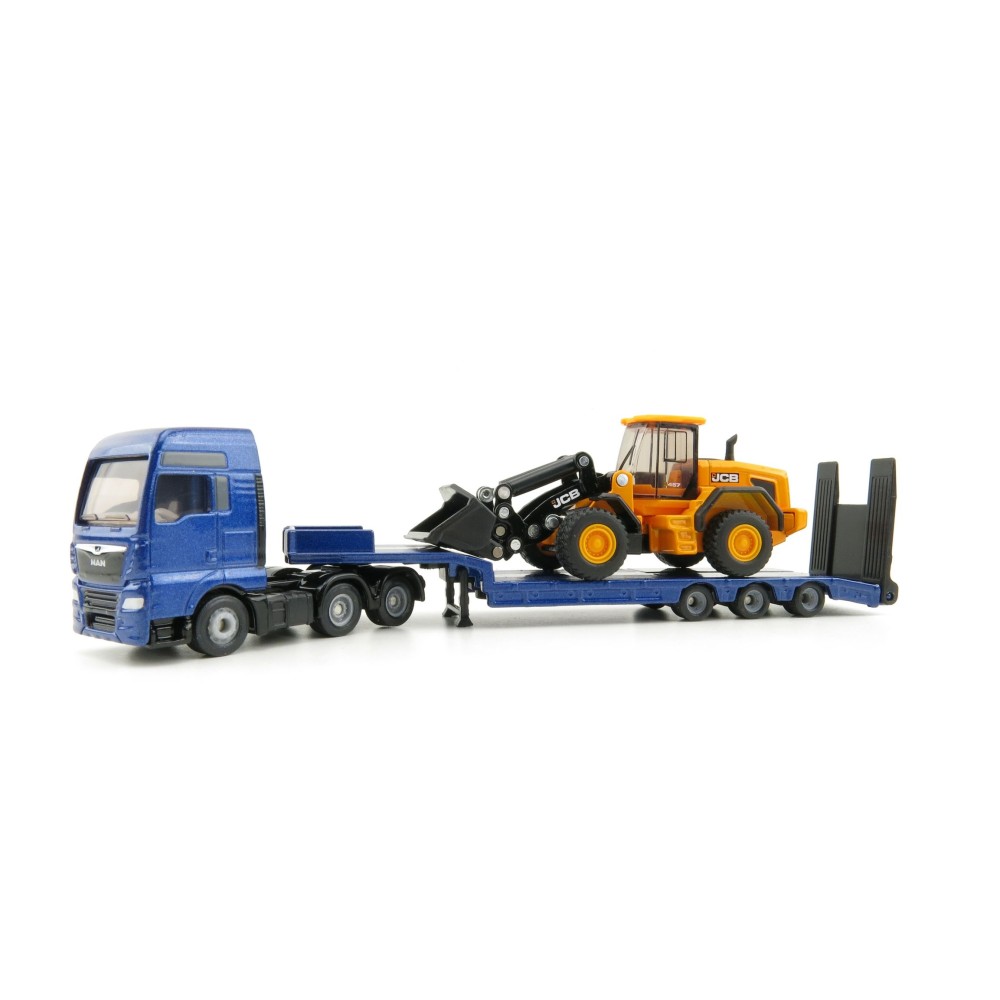 Siku 1790 - MAN TGX XXL Truck with Low Loader and JCB 457 Wheeled Loader  - Scale 1:87 