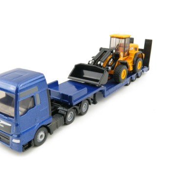 Siku 1790 - MAN TGX XXL Truck with Low Loader and JCB 457 Wheeled Loader  - Scale 1:87 