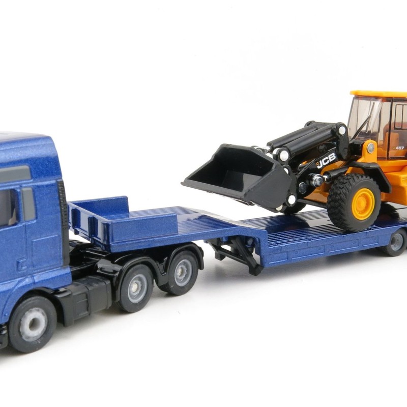 Siku 1790 - MAN TGX XXL Truck with Low Loader and JCB 457 Wheeled Loader  - Scale 1:87 