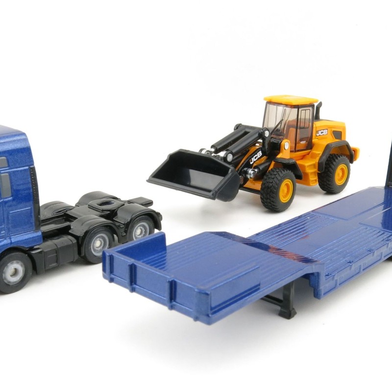 Siku 1790 - MAN TGX XXL Truck with Low Loader and JCB 457 Wheeled Loader  - Scale 1:87 