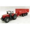 Siku 1844 - Massey Ferguson MF8480 Tractor with Krampe Trailer - Scale 1:87