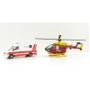 Siku 1850 - NZ Rescue Service Set Eurocopter Westpac & Mercedes Emergency Car 2020 Version - Scale 1:87