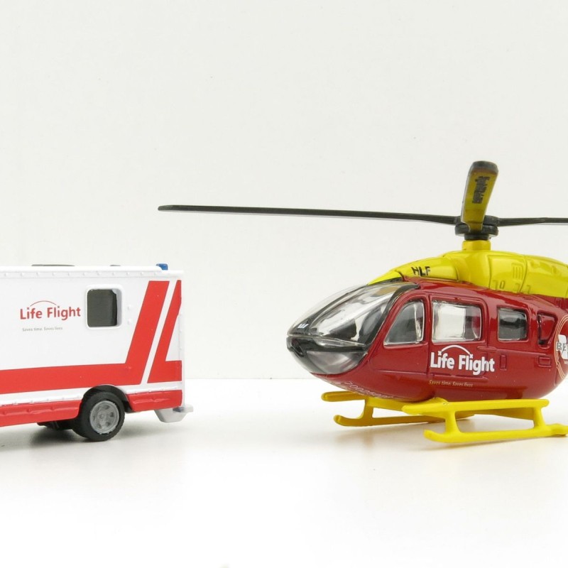 Siku 1850 - NZ Rescue Service Set Eurocopter Westpac & Mercedes Emergency Car 2020 Version - Scale 1:87