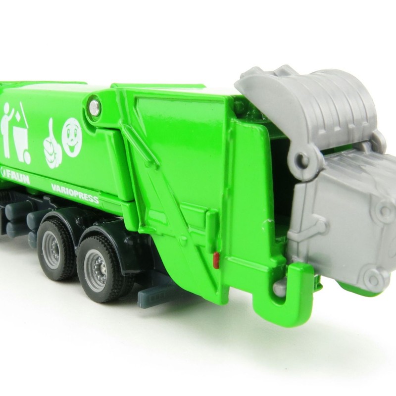 Siku 1890 - Scania Faun Rufuse Lorry Garbage Truck Green - Scale 1:87