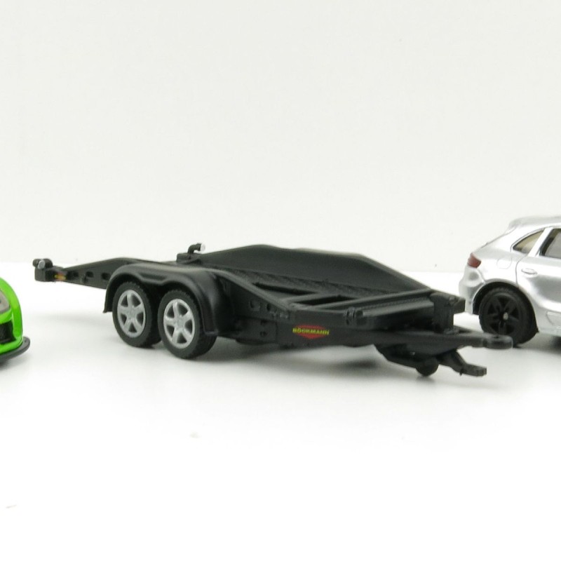 Siku 2544 - Porsche Macan with Gumpert Apollo on Transport Trailer - 1:55 Scale