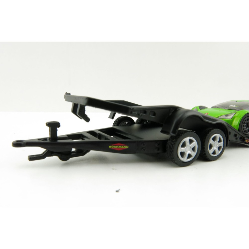 Siku 2544 - Porsche Macan with Gumpert Apollo on Transport Trailer - 1:55 Scale