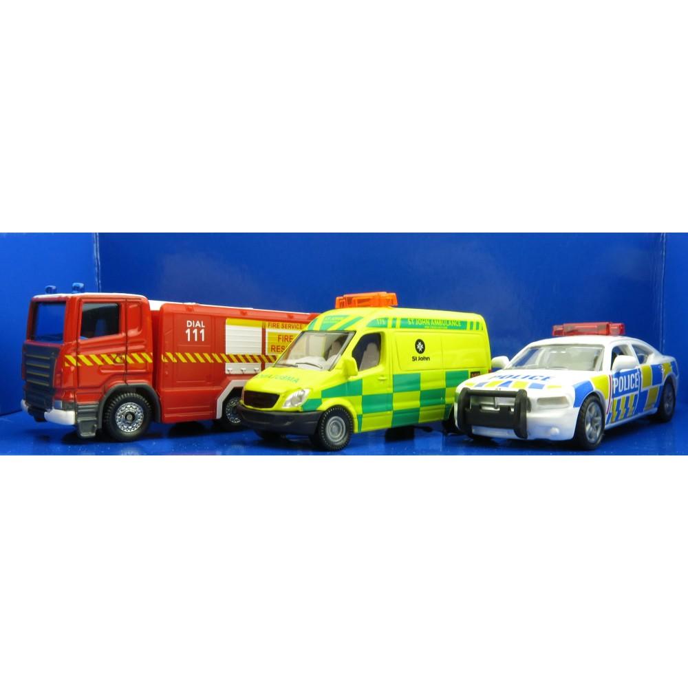 Siku 1821 NZ Emergency Set IV - Fire Service St Johns Police
