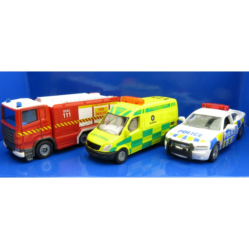 Siku 1821 NZ Emergency Set IV - Fire Service St Johns Police