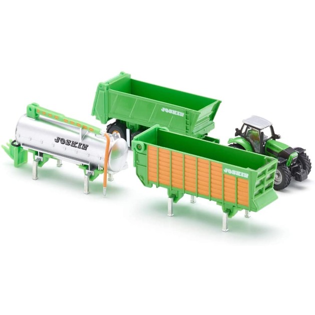 Siku 1848 - Deutz Agrotron X720 Tractor with Joskin Cargo  trailer set - Scale  1:87