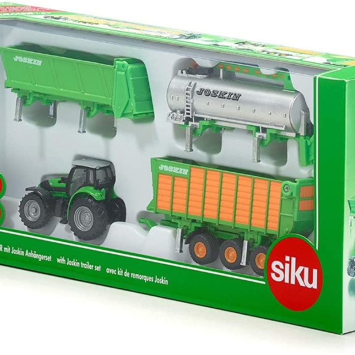 Siku 1848 - Deutz Agrotron X720 Tractor with Joskin Cargo  trailer set - Scale  1:87