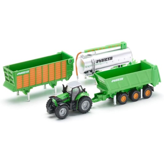 Siku 1848 - Deutz Agrotron X720 Tractor with Joskin Cargo  trailer set - Scale  1:87