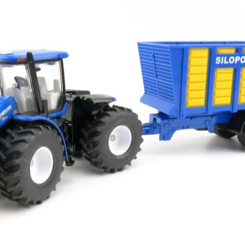 Siku 1947 - New Holland T9.560 Tractor with Silage Trailer - Scale 1:50
