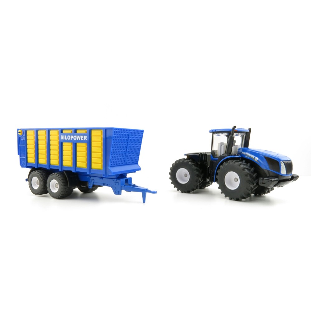 Siku 1947 - New Holland T9.560 Tractor with Silage Trailer - Scale 1:50