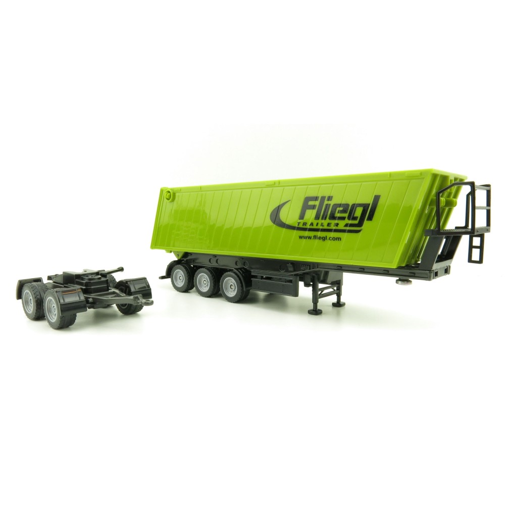 Siku 1949 - Claas Axion 950 Tractor with Frontloader,Dolly and Fliegl Tipping Trailer -Scale 1:50