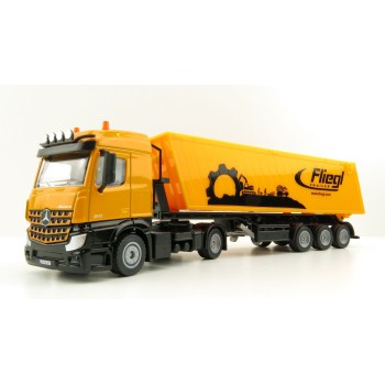 Siku 3537 - Mercedes Benz Actros Transporter with Fleigl Tipping Dump Trailer - Scale 1:50