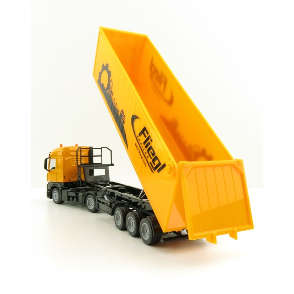 Siku 3537 - Mercedes Benz Actros Transporter with Fleigl Tipping Dump Trailer - Scale 1:50
