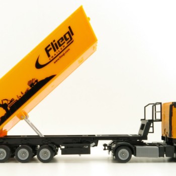 Siku 3537 - Mercedes Benz Actros Transporter with Fleigl Tipping Dump Trailer - Scale 1:50