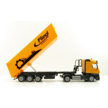 Siku 3537 - Mercedes Benz Actros Transporter with Fleigl Tipping Dump Trailer - Scale 1:50
