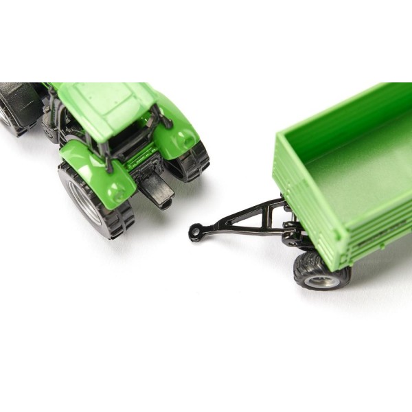 Siku 1606 - Deutz Agrotron 265 Tractor with Fortuna 4-Wheel Trailer