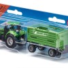 Siku 1606 - Deutz Agrotron 265 Tractor with Fortuna 4-Wheel Trailer