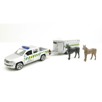 Siku 2310 888 00 - VW Amarok Pick-Up with Horse Trailer - Horse Ambulance - 1:55