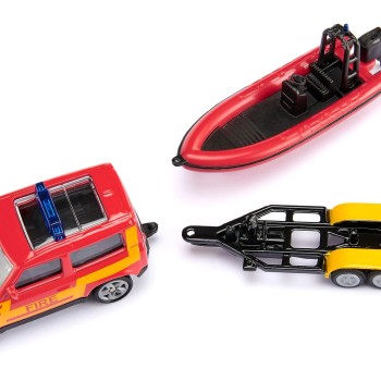 Siku 1608 - Land Drover Defender with Boat Fire Department - New 2025