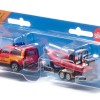 Siku 1608 - Land Drover Defender with Boat Fire Department - New 2025