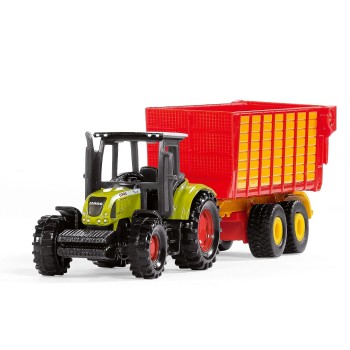 Siku 1650 - Claas Axion Tractor with Silage Trailer