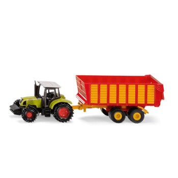 Siku 1650 - Claas Axion Tractor with Silage Trailer