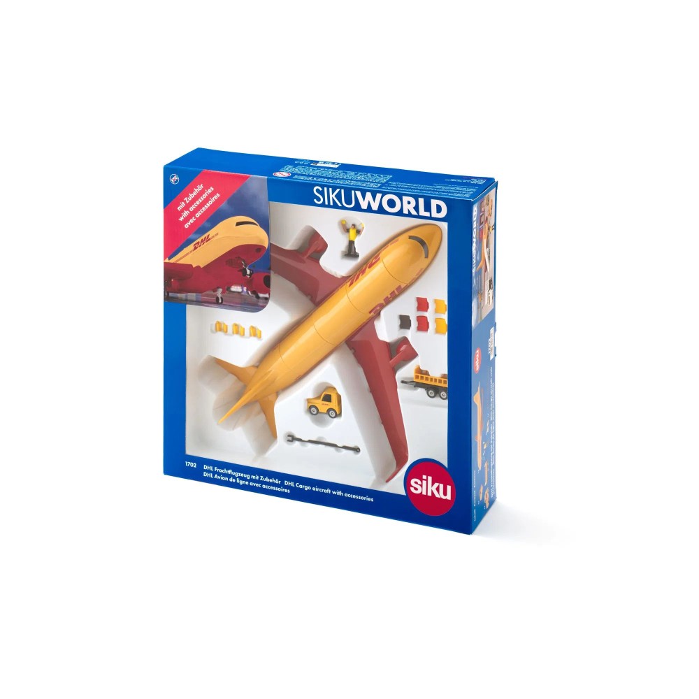 Siku 1702 - DHL Cargo Aircraft with Accessories