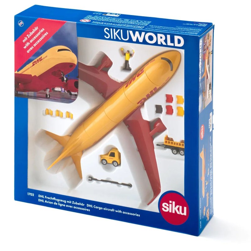 Siku 1702 - DHL Cargo Aircraft with Accessories