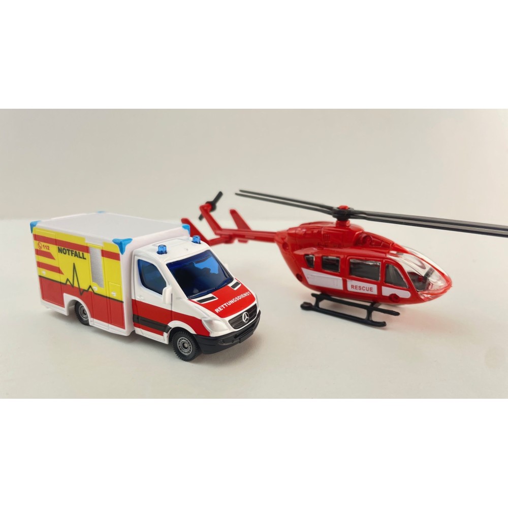 Siku 1748 - Mercedes-Benz Ambulance & Helicopter