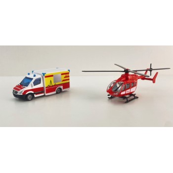 Siku 1748 - Mercedes-Benz Ambulance & Helicopter