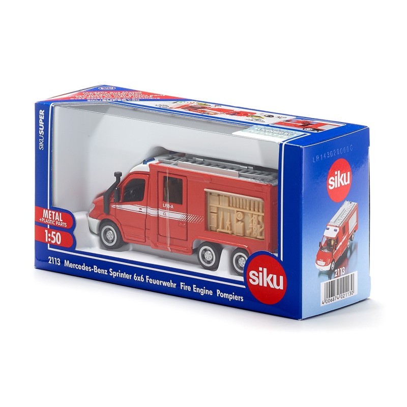 Siku 2113 - Mercedes-Benz Sprinter 6x6 Fire Engine - Scale 1:50