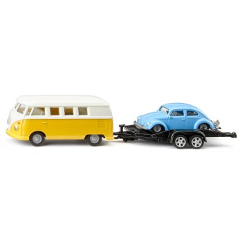 Siku 2567 - Volkswagen VW T1 Panel Van with Trailer & VW Beetle - Scale 1:50 New 2025
