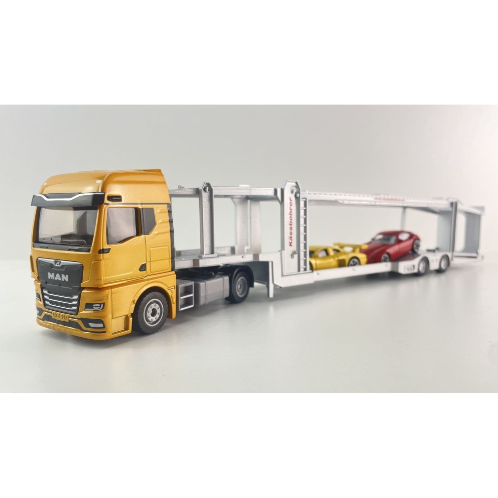 Siku 3944 - MAN TGX Truck 4x2 with Kaessbohrer Car Transporter Trailer New 2025 - 1:50 Scale