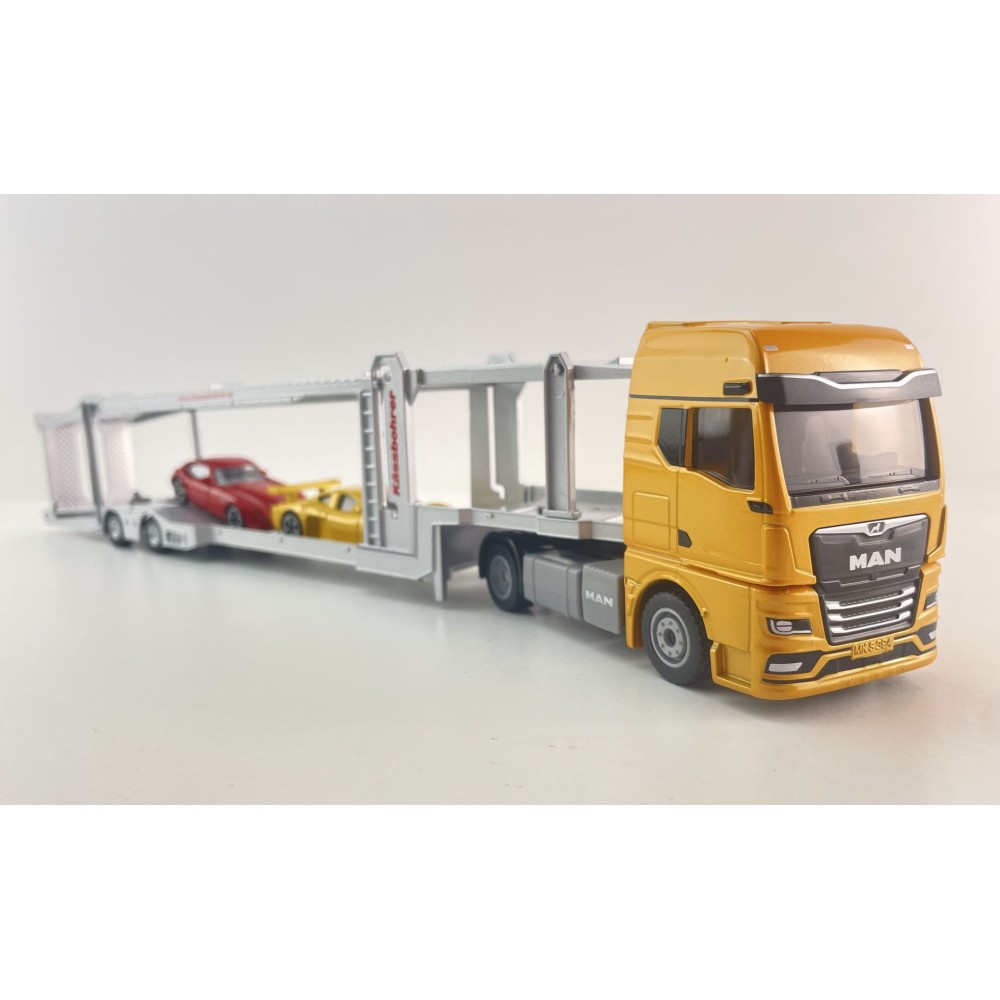 Siku 3944 - MAN TGX Truck 4x2 with Kaessbohrer Car Transporter Trailer New 2025 - 1:50 Scale