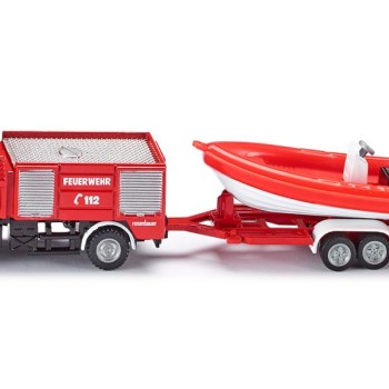 Siku 1636 - Mercedes Benz Unimog Fire Engine with Boat