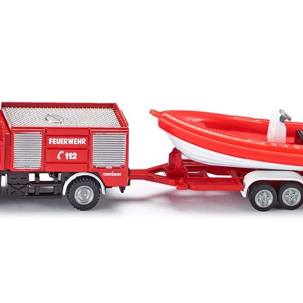 Siku 1636 - Mercedes Benz Unimog Fire Engine with Boat