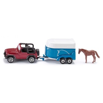 Siku 1651 - Jeep Wrangler with Horse Trailer