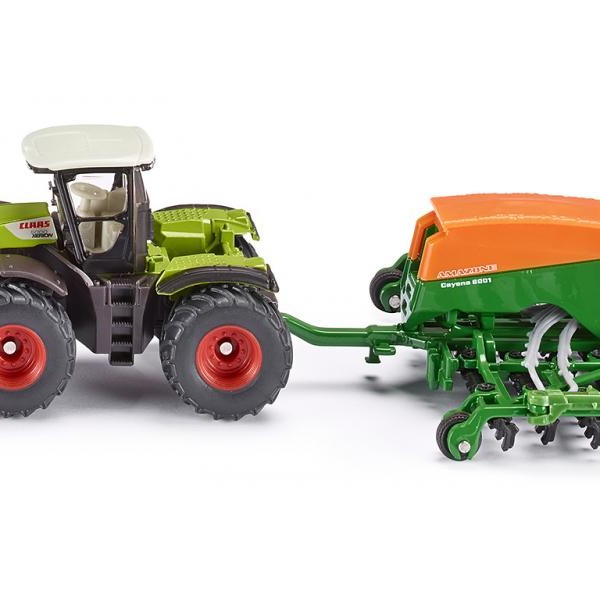 Siku 1826 - Claas Xerion 5000 tractor with  Amazone Cayenna 6001 - Scale 1:87