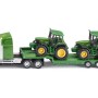 Siku 1837 - US Truck with Low Loader with 2 x John Deere 6820 Tractors - Scale 1:87