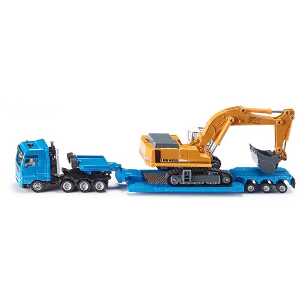 Siku 1847 - MAN TG-A Heavy Haulage Transporter with Liebherr 974 Excavator -  Scale 1:87