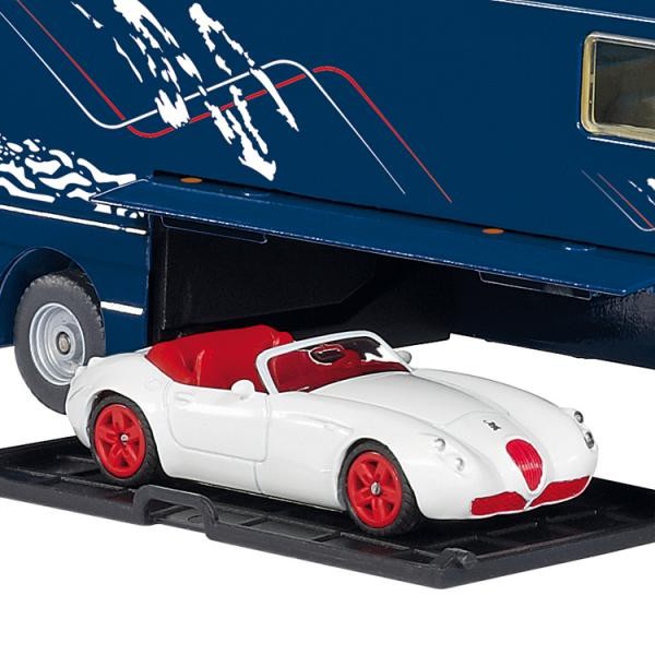 Siku 1943 - Volkner Mobil Performance Motor home Campervan Bus with Wiesmann Roadster MF5 - Scale 1:50 