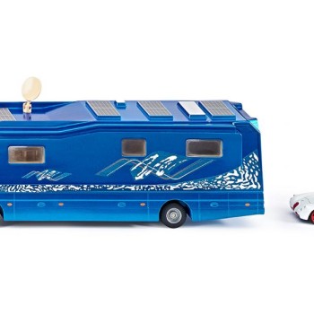 Siku 1943 - Volkner Mobil Performance Motor home Campervan Bus with Wiesmann Roadster MF5 - Scale 1:50 