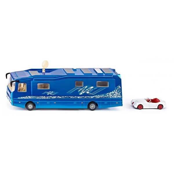 Siku 1943 - Volkner Mobil Performance Motor home Campervan Bus with Wiesmann Roadster MF5 - Scale 1:50 