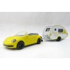 Siku 1629 - VW Volkswagen New Bettle Cabrio with Caravan Summer Holiday