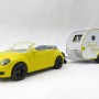 Siku 1629 - VW Volkswagen New Bettle Cabrio with Caravan Summer Holiday