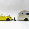 Siku 1629 - VW Volkswagen New Bettle Cabrio with Caravan Summer Holiday